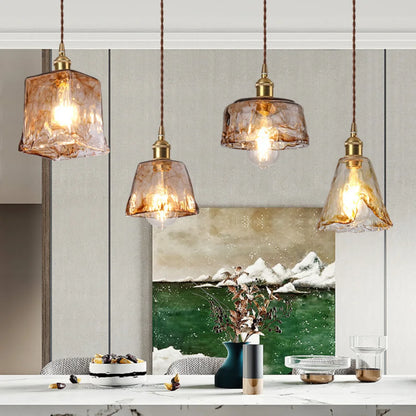 Nordic Vintage Brass LED Pendant Lamp