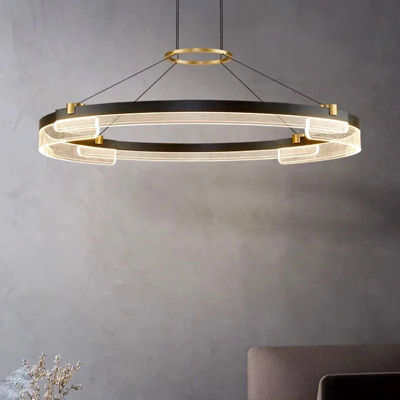 Modern Dine Black Chandelier