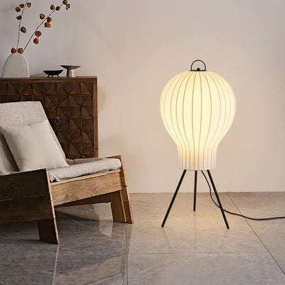 Japanese Wabi Sabi Silk 3 Leg Floor Lamp