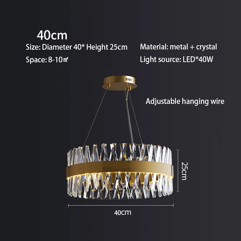 Round Crystal Lux Chandelier
