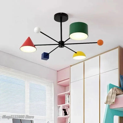 Colourful Geometric Chandelier