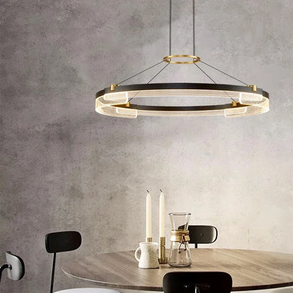 Modern Dine Black Chandelier