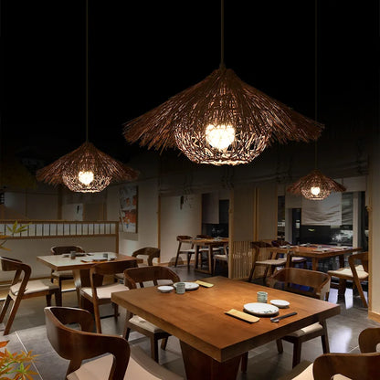Bamboo Woven Rattan Chandelier