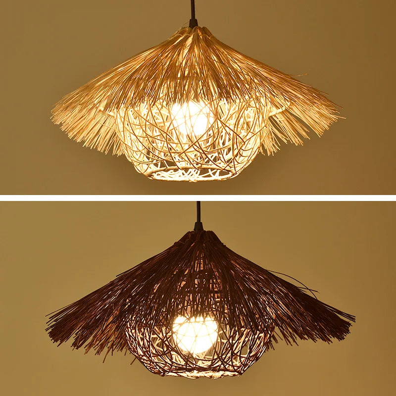 Bamboo Woven Rattan Chandelier