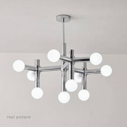 Nordic Chrome Glass Ball Ceiling Light