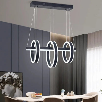 Modern Triple LED Ring Ceiling Lamp