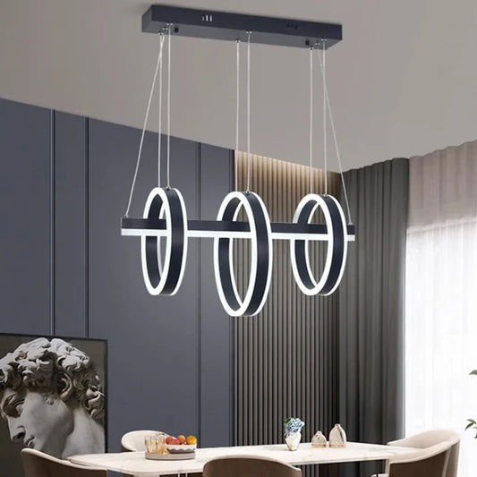 Modern Triple LED Ring Ceiling Lamp
