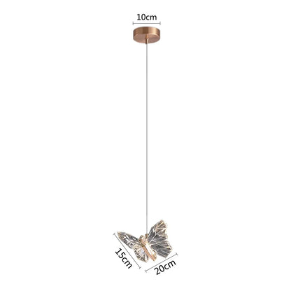 Crystal Butterfly Ceiling Lamp
