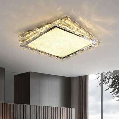 Modern Square Crystal Ceiling Lamp
