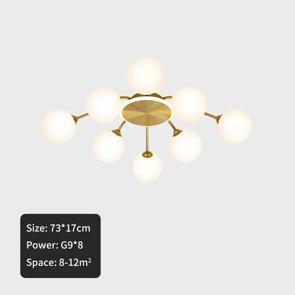 Vintage Glass Ball Ceiling Light