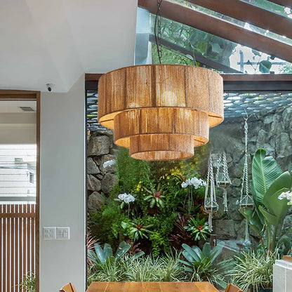 Hemp Rope Wabi Sabi Style Chandelier
