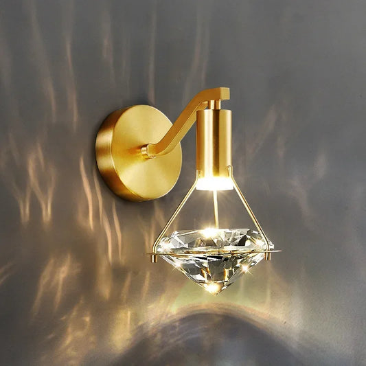 Crystal Diamond Shaped Wall Lamp