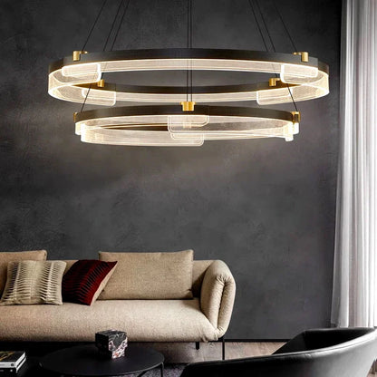Modern Dine Black Chandelier