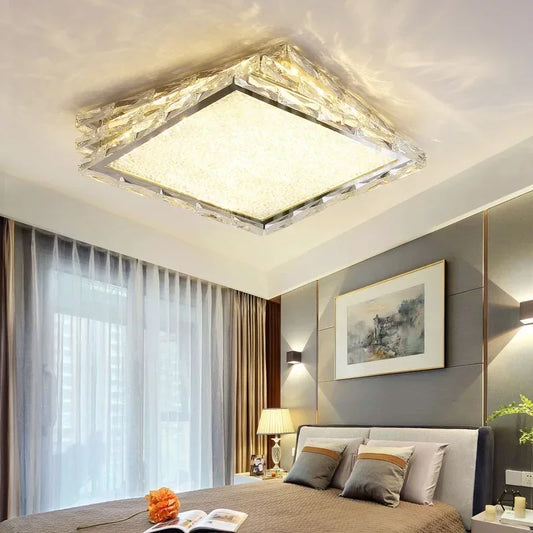 Modern Square Crystal Ceiling Lamp