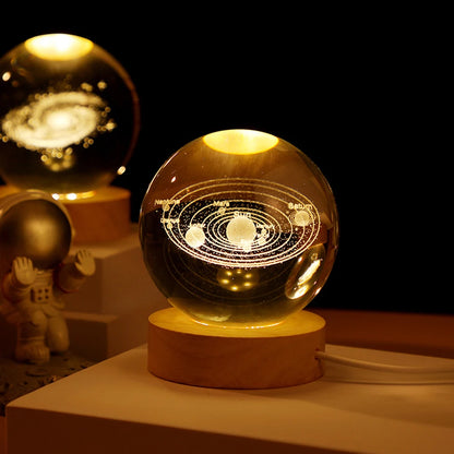 3D Crystal Ball LED Night Lamp