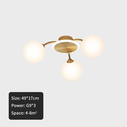 Vintage Glass Ball Ceiling Light