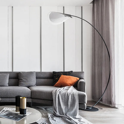 Black Parabola Floor Light