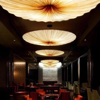 Thin Japanese Wabi Sabi Cloth Pendant Light