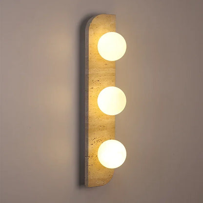Natural Stone Multi-Ball Wall Lamp