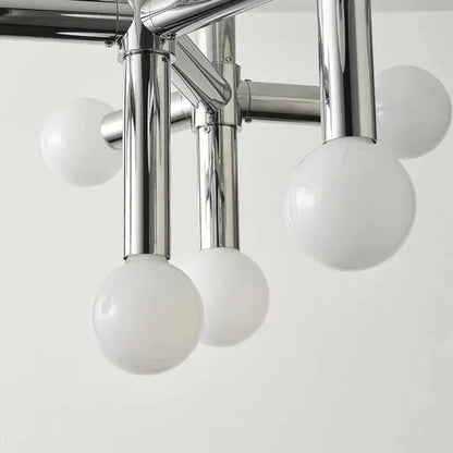 Nordic Chrome Glass Ball Ceiling Light
