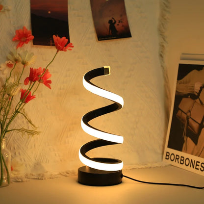 Spiral Modern LED Table Lamp