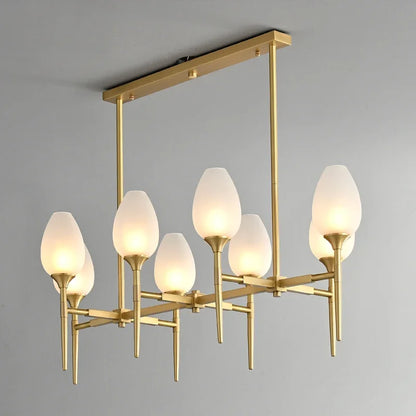 American Gold Glass Chandelier