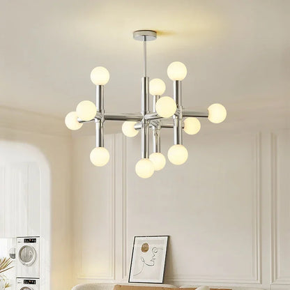 Nordic Chrome Glass Ball Ceiling Light