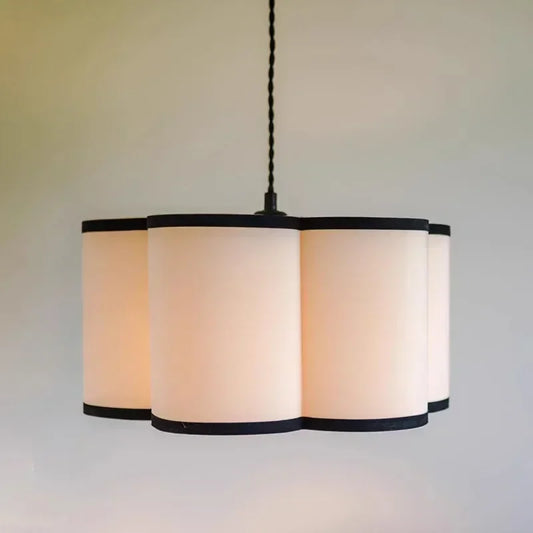 Modern Nordic Fabric White & Black Chandelier