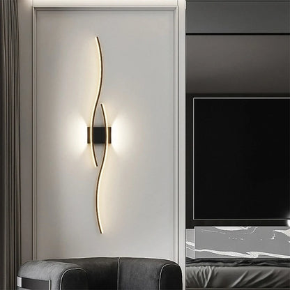 Modern LED Strip Curved Wall Lamp