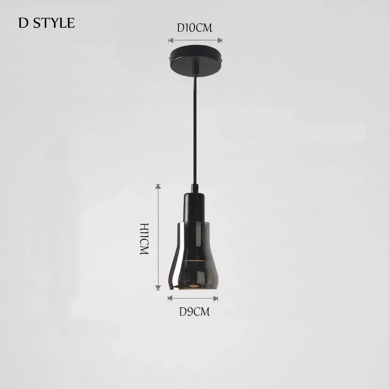 Nordic Smoke Grey Glass Pendant Lamp
