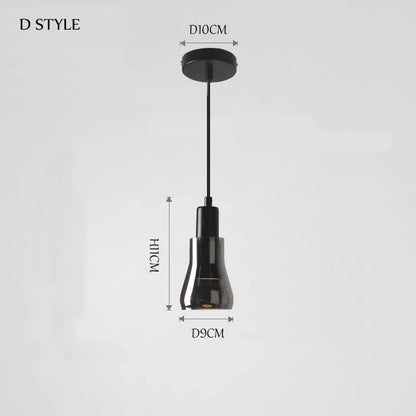 Nordic Smoke Grey Glass Pendant Lamp