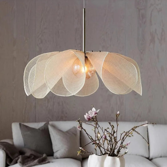Japanese Wabi Sabi Flower Fabric Chandelier