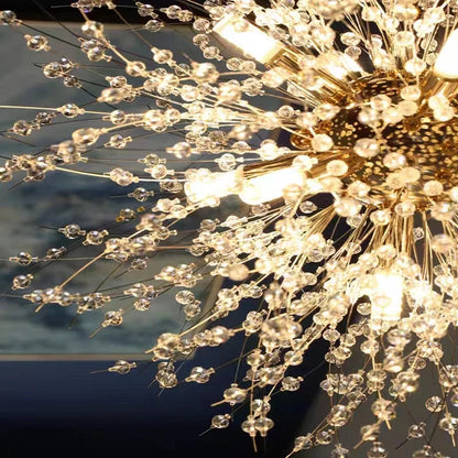 Modern Crystal Fireball Pendant Light