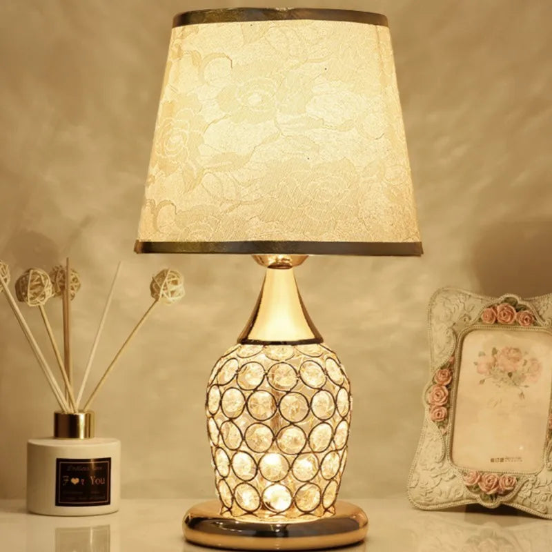 European Style Crystal Table Lamp