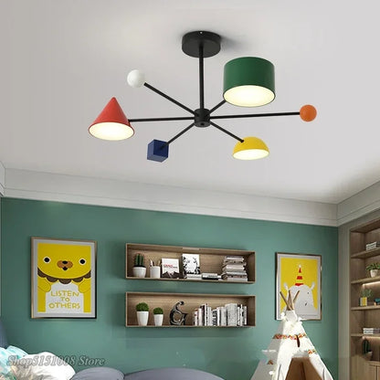 Colourful Geometric Chandelier