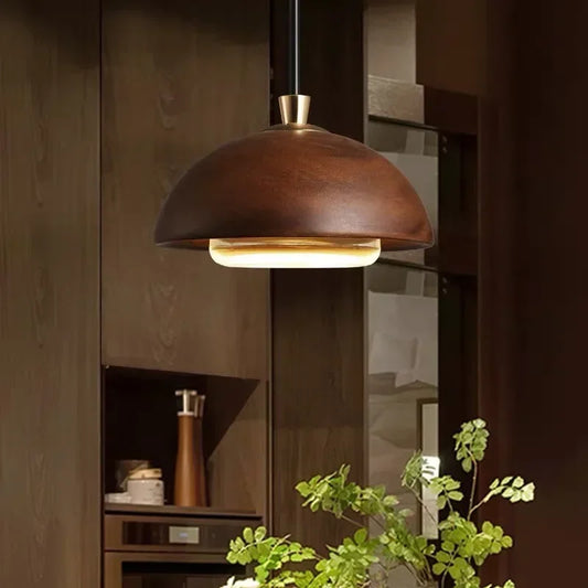 Nordic Wood Circular Pendant Light