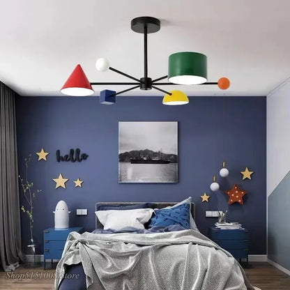 Colourful Geometric Chandelier