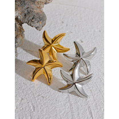 Large Starfish Hoop Earrings