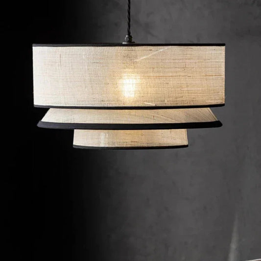 Beige Handmade Japandi Wabi Sabi Chandelier