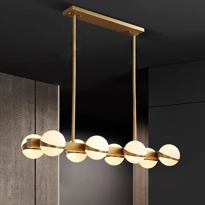 Crystal Ball Gold Chandelier