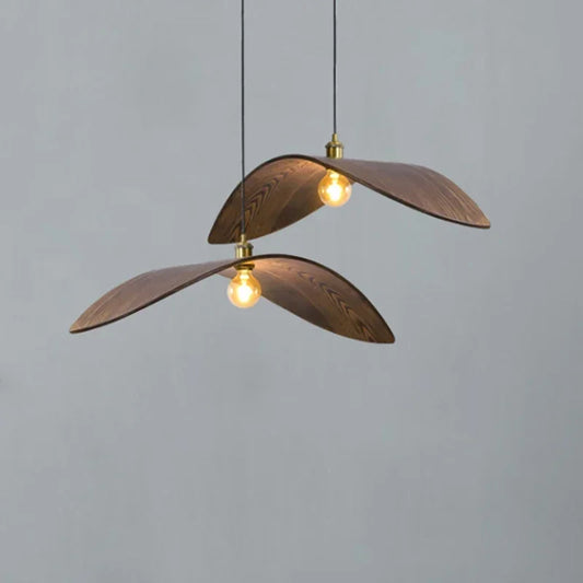 Walnut Wood Japanese Pendant Lamp