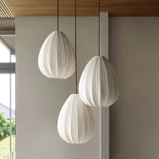Japanese Wabi-Sabi Pleated Fabric Ceiling Lights