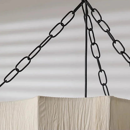Japanese Wabi Sabi U Shape Fabric Chandelier