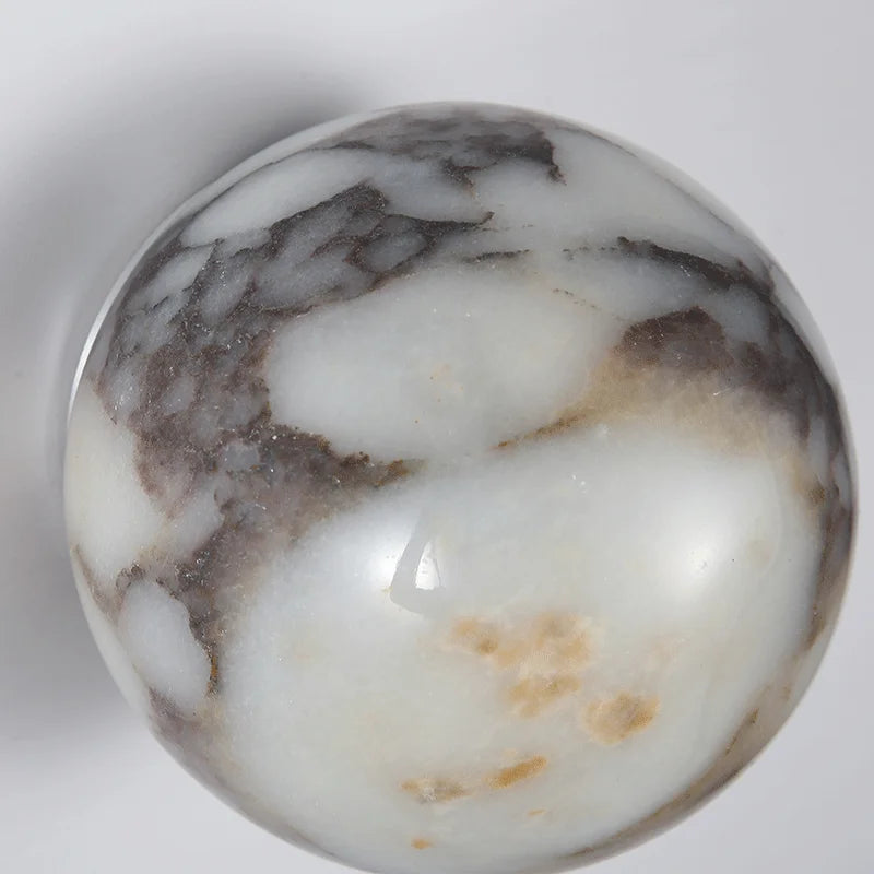 Natural Marble Stone Ball Wall Light
