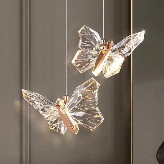 Crystal Butterfly Ceiling Lamp
