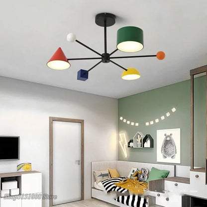 Colourful Geometric Chandelier