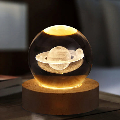 3D Crystal Ball LED Night Lamp