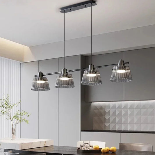 Modern Grey Glass Pendant Light