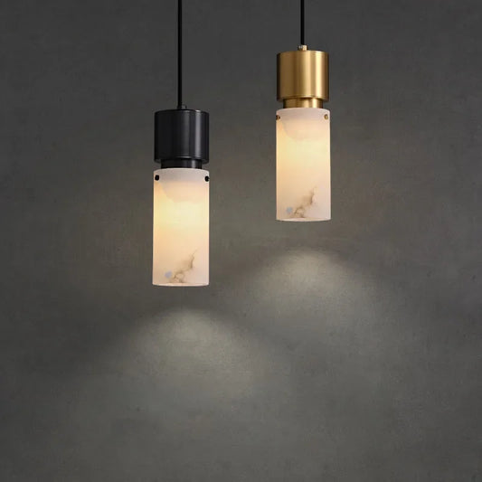 Natural Marble Brass Pendant Light