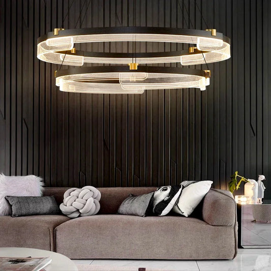Modern Dine Black Chandelier